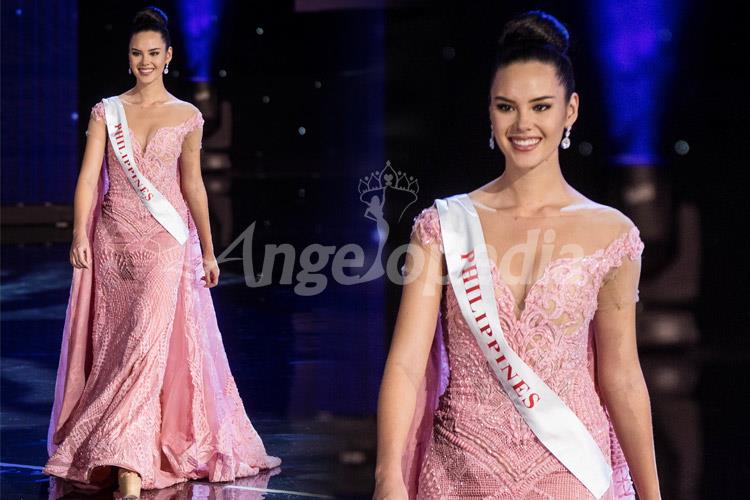Catriona Gray Miss Philippines 2016 Coral Pink Gown