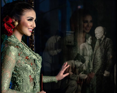 Miss Grand International 2016 Ariska Putri Pertiwi stuns in a Fashion shoot wearing Kebaya