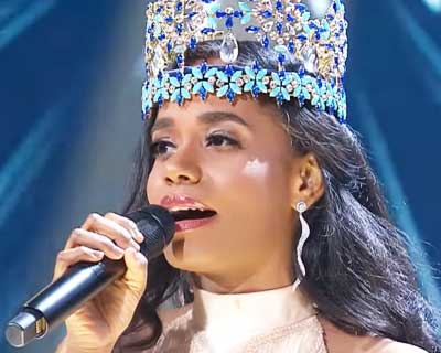 Miss World 2019 Toni-Ann Singh’s graceful performance at Miss Indonesia 2020 coronation night