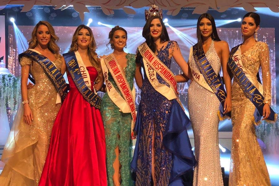 Nariman Cristina Battikha Yanyi and winners of Hispanic American Queen 2018