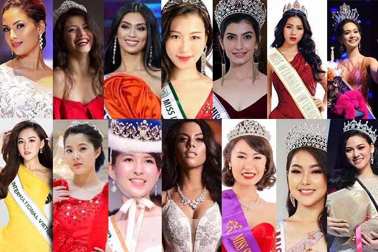 Asian Delegates competing in Miss International 2019