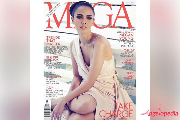 Megan Young on the covers of Mega January 2014 issue