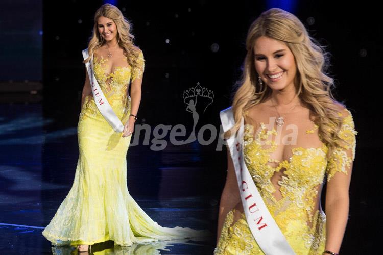 Lenty Frans Miss Belgium 2016 Lemon Yellow Gown