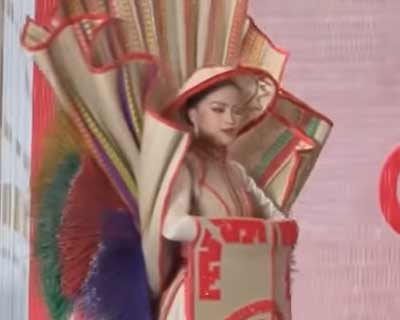 Vietnam’s Ngoc Chau reveals her national costume ‘Chiếu Cà Mau’ for Miss Universe 2022