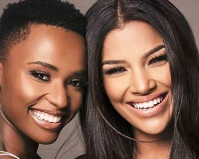 South African beauty queens Zozibini Tunzi and Sasha-Lee Oliver celebrate Africa Day