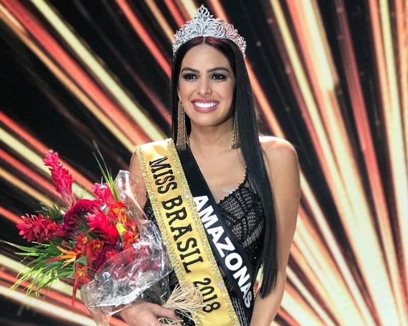 Mayra Dias crowned Miss Brasil 2018