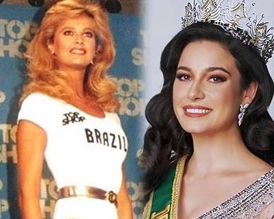 Brazilian beauties who represented Brazil in both Miss World and Miss Universe
