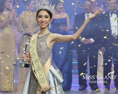 Nadia Purwoko, Miss Grand Bengkulu 2018, crowned Miss Grand Indonesia 2018