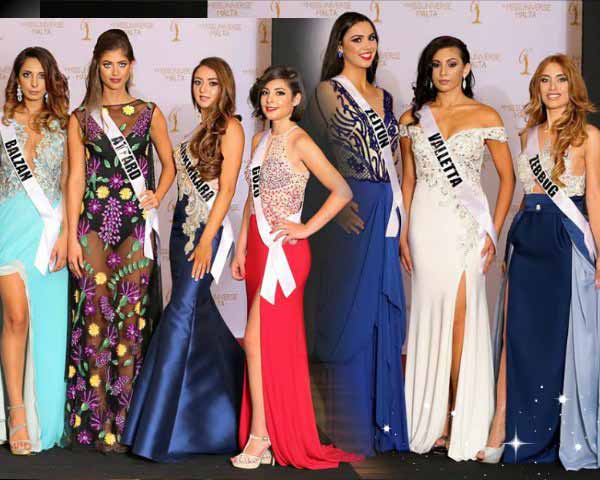 Miss Universe Malta 2017 finalists radiate grace in the Evening Gown Round