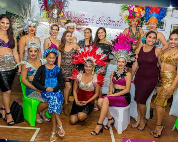The finalists of Miss Cook Islands 2017 radiate colorful vibes at Carnival Night
