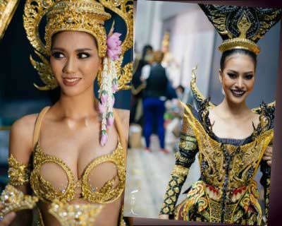 Finalists of Miss Grand Thailand 2017 exhibit their Regal National Costumes