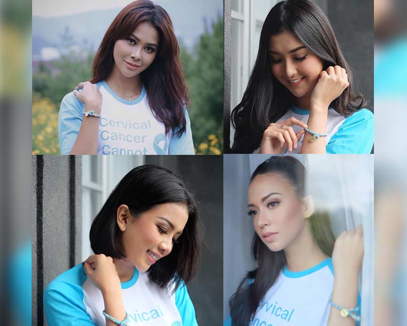 Indonesia beauty queens commemorate World Cancer Day