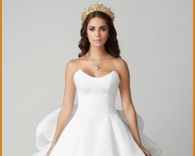 Laura Spoya copies Mark Bumgarner’s Design for her Wedding Dress