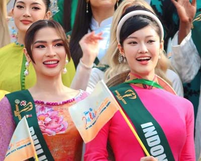 Miss Earth 2023 delegates dazzle in Ao Dai at Ho Chi Minh City Tourism Week
