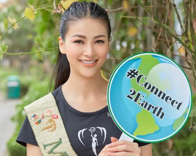 Miss Earth 2018 Phuong Khanh invites the world to celebrate Earth hour on 30th March