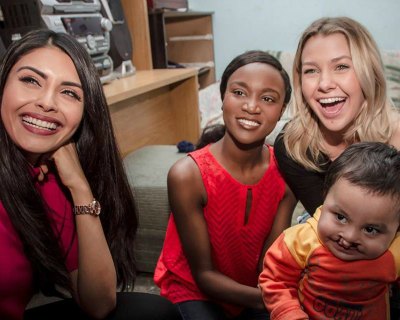 Deshauna Barber Karlie Hay visit the Instituto Nacional de Pediatria