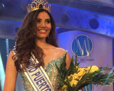 Stephanie del Valle crowned as Miss Mundo De Puerto Rico 2016