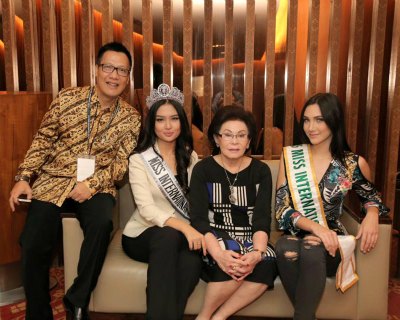 Edymar Martinez in Indonesia to attend the finals of Puteri Indonesia 2016