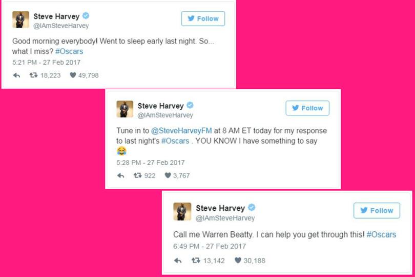 Steve Harvey and Pia Wurtzbach have the best response to Oscars 2017 Goof Up