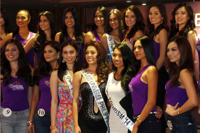 Mary Jean Lastimosa with current Binibining Pilipinas contestants