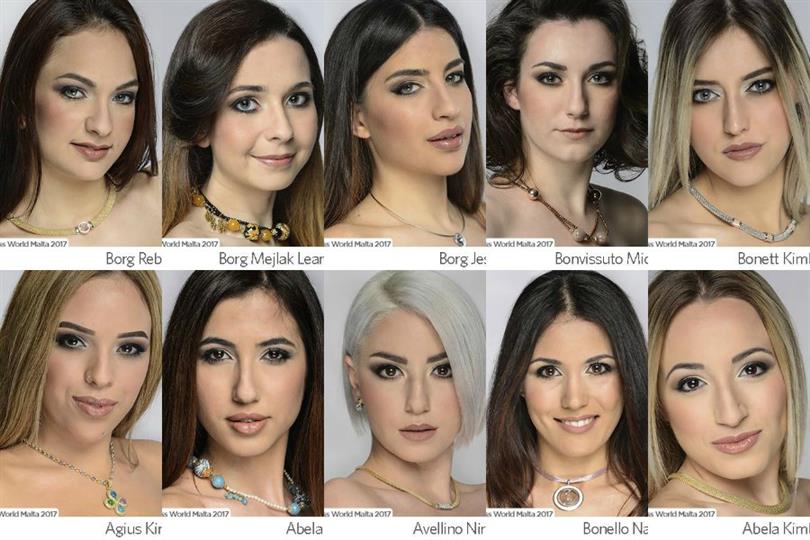 Miss World Malta 2017 Meet the finalists