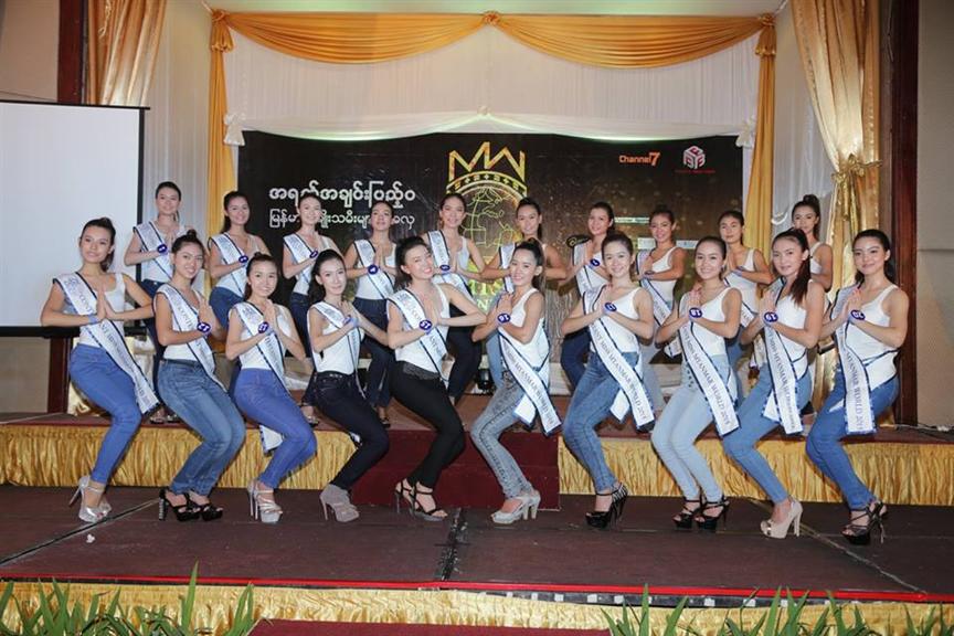 Miss World Myanmar 2015 contestants candidates finalists