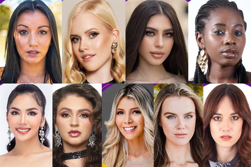 Josiane Ateba Miss Tourism International Cameroon 2022 Chhon Sreynet Miss Tourism International Cambodia 2022 Emily Camargo Miss Tourism International Brazil 2022 Antonella Ulloa Miss Tourism International Bolivia 2022 Gabriella Oxley Miss Tourism International Australia 2022 Candelaria Ancely Miss Tourism International Argentina 2022