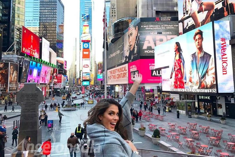 Iris Mittenaere starts her media tour as Miss Universe with Live with Kelly