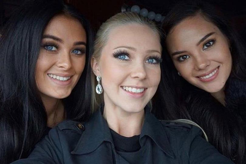 Catriona Gray, Helena Heuser and Emma Strandbergh reunite in Miss Universe 2018