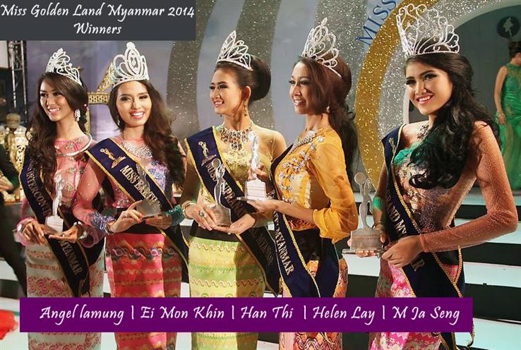 Winners Miss Golden Land Myanmar 2014
