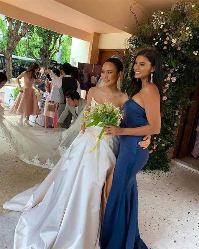 Former Miss Universe sisters reunite at Miss Universe Thailand 2018 Ning Sophida’s wedding