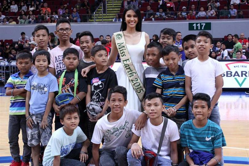 Miss Earth Angelia Ong at Philippines Basketball Association