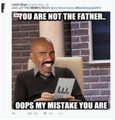 Internet flooded with Steve Harvey memes after crowning wrong Miss Universe 2015 