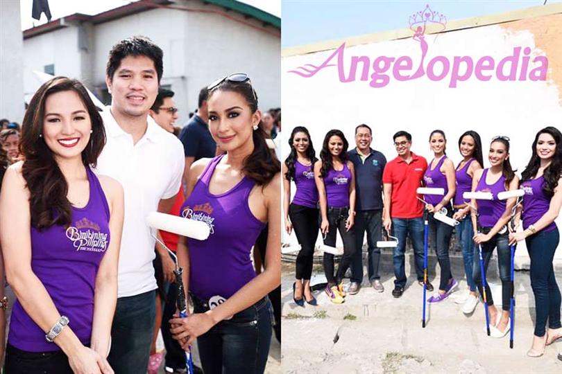 Binibining Pilipinas 2015 contestants during Mural Painting