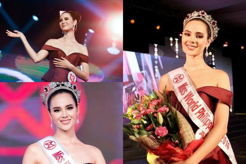 Catriona Gray thanks her fans after winning the Miss World Philippines 2016