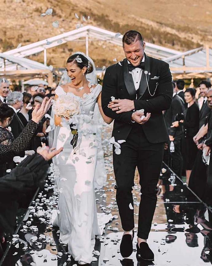 Former Miss Universe Demi Leigh Nel Peters marries Tim Tebow in an ‘intimate sunset ceremony’ in SA