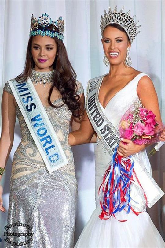 Megan Young(Miss World 2013) and Elizabeth Safrit(Miss World United States 2014)