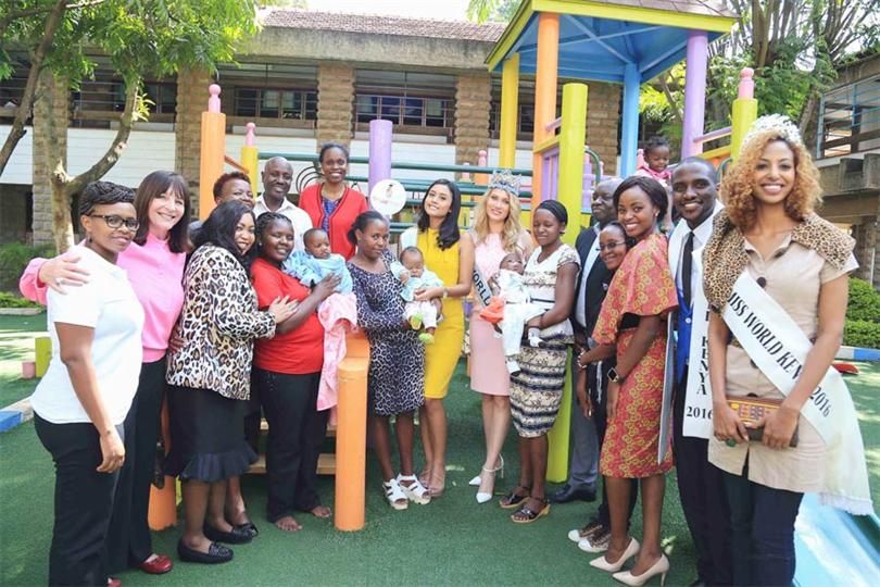 Miss World 2015 Mireia Lalaguna donating charity for Smile Train in Kenya