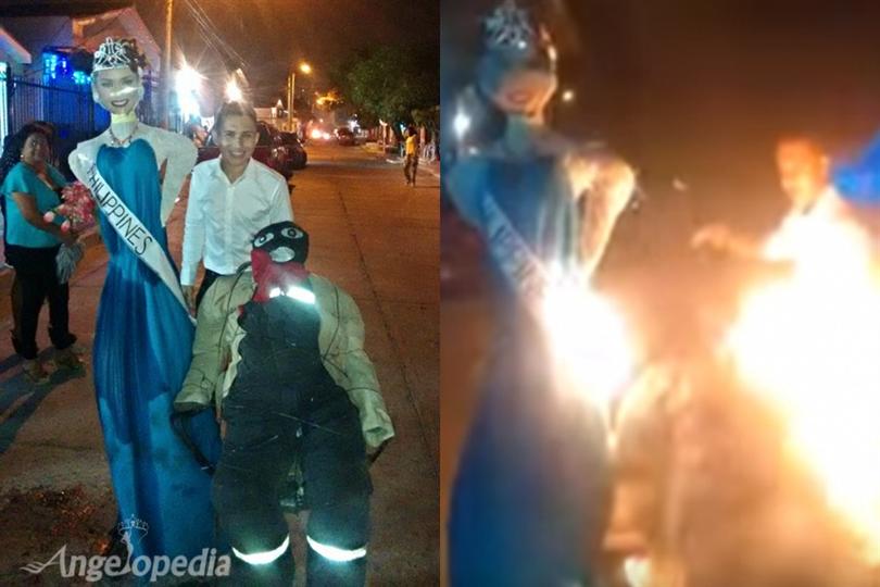 Pia Wurtzbach’s Effigy Burnt in Colombia