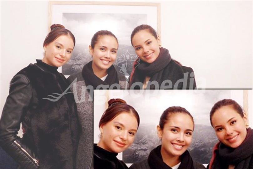 Former Miss World Philippines with this year’s contestant Catriona Gray
