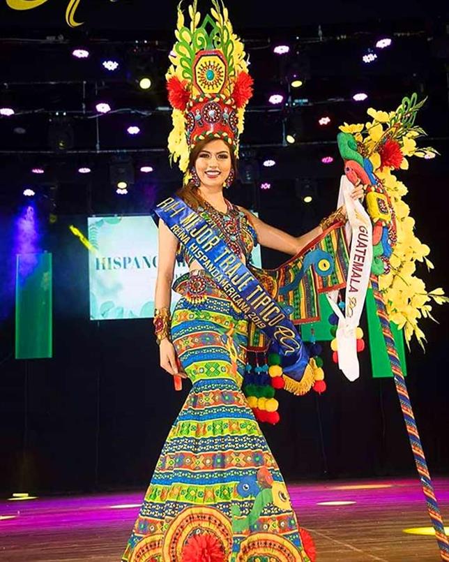 Stefani Zeceña of Guatemala wins Best in National Costume at Reina
