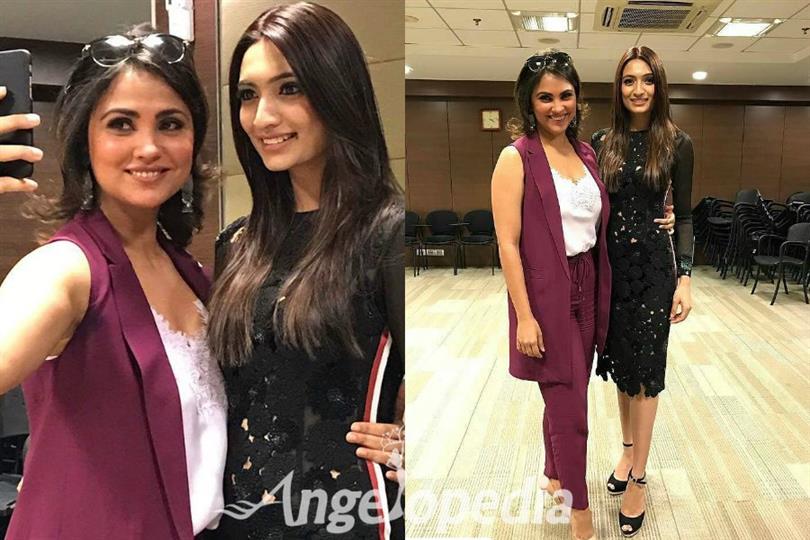 Lara Dutta shares her experience and tips with Roshmitha Harimurthy before Miss Universe 2016