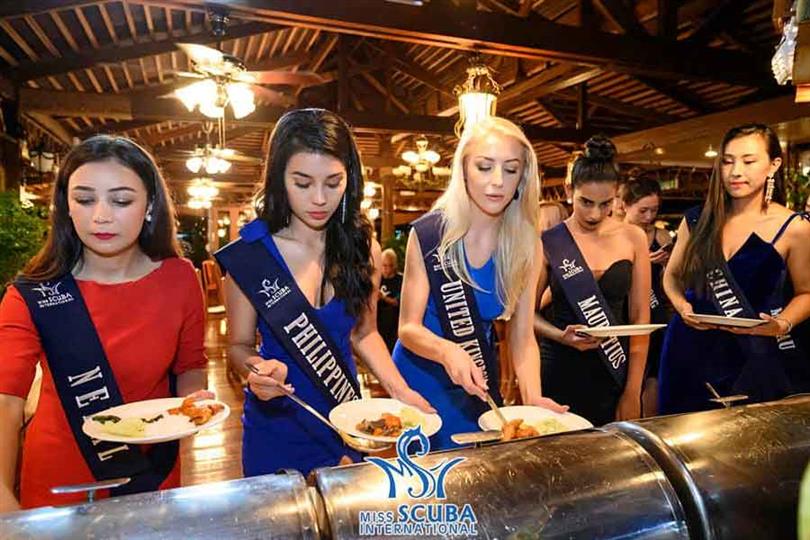 Asian beauties dazzle at the Welcome Dinner of Miss Scuba International 2019