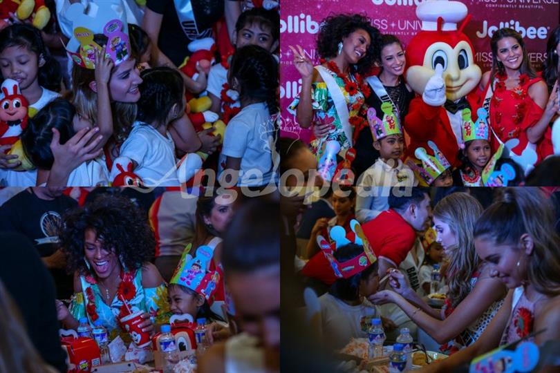 Miss Universe 2016 candidates participate in a Feeding Program