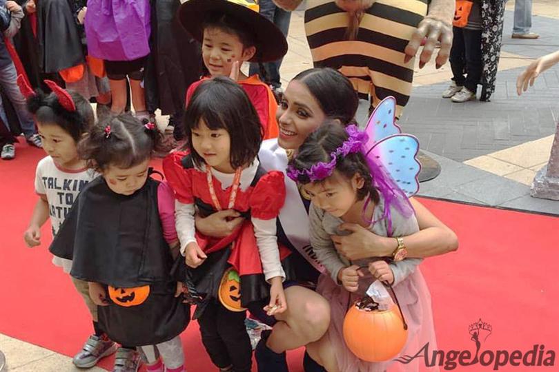 Miss International 2015 contestants enjoy at Halloween themed charity event