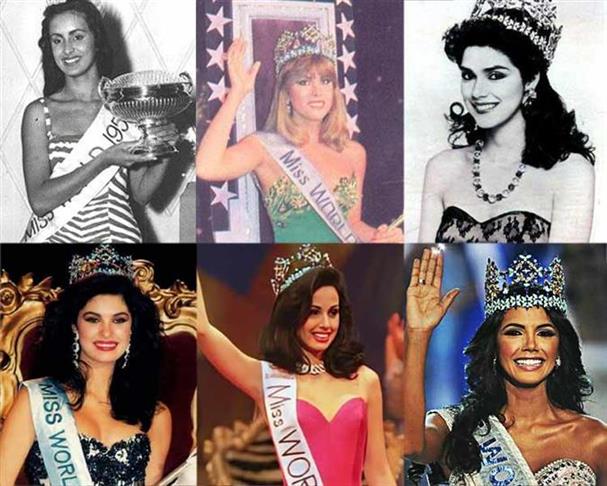 Carmen Susana Duijm, Miss World 1955 Pilín León, Miss World 1981 Astrid Carolina Herrera, Miss World 1984 Ninibeth Leal, Miss World 1991 Jacqueline Aguilera, Miss World 1995