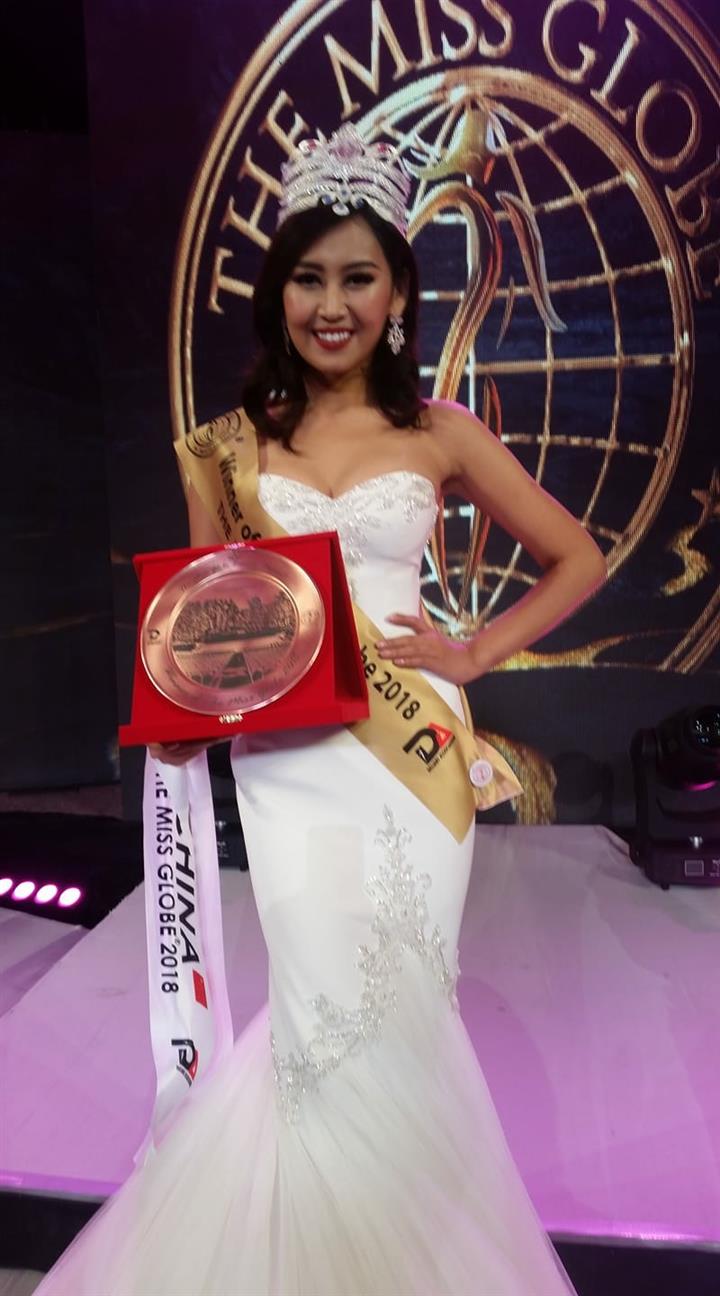 Yu Yizhou crowned The Miss Globe 2018