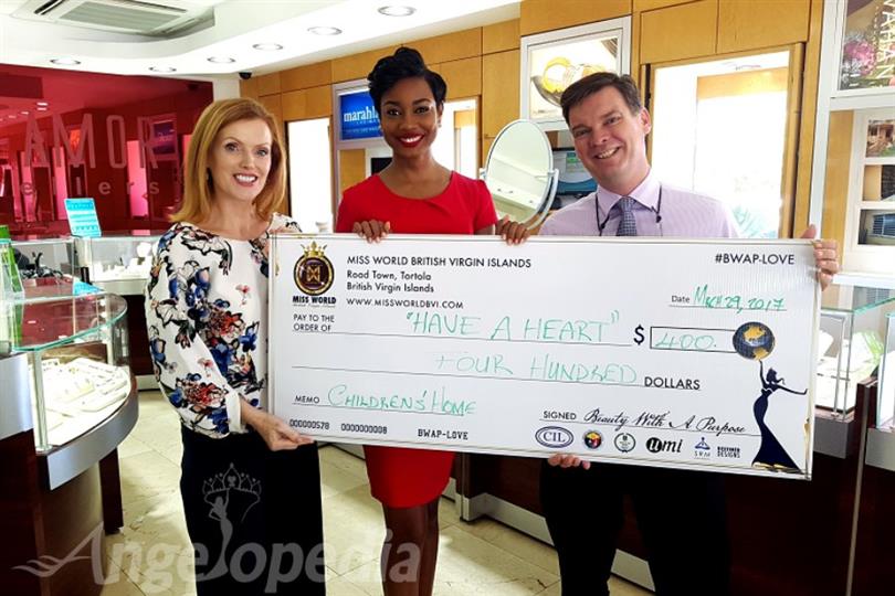 Miss World British Virgin Islands supports Have a Heart Foundation