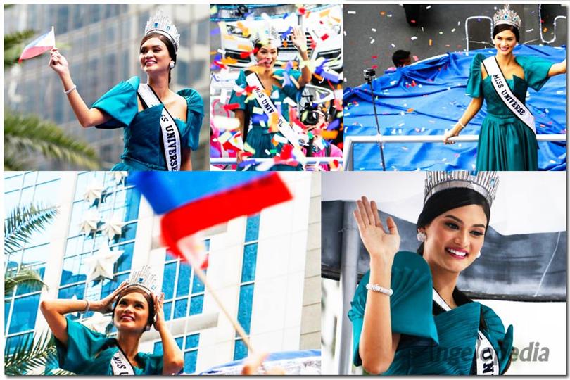 Pia Wurtzbach at gala homecoming parade