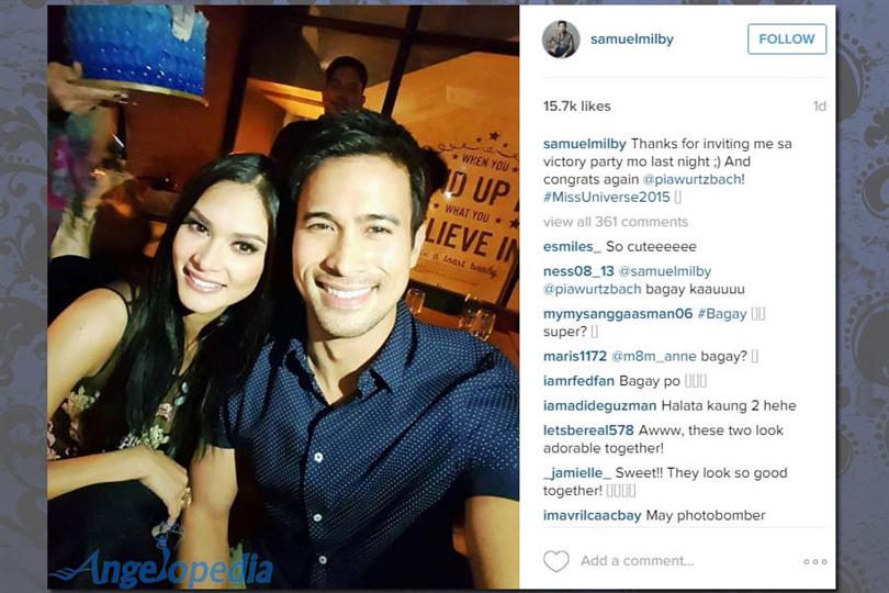 A budding romance between Pia Wurtzbach and Sam Milby? 